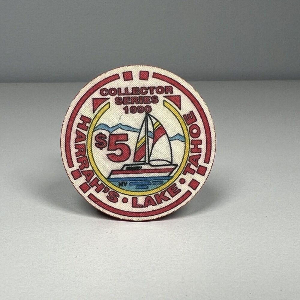 Harrah's Lake Tahoe NV $5 Casino Chip Collector Series 1990 Nevada